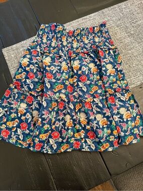 Ralph Lauren Women's Floral Cotton Voile Skirt ruffled, tiered design